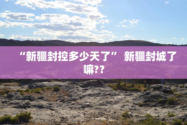 “新疆封控多少天了	” 新疆封城了嘛?？