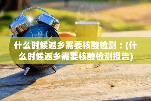 什么时候返乡需要核酸检测︰(什么时候返乡需要核酸检测报告)