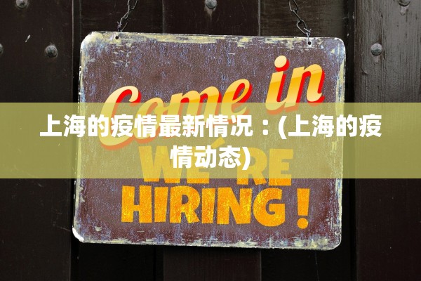 上海的疫情最新情况︰(上海的疫情动态)