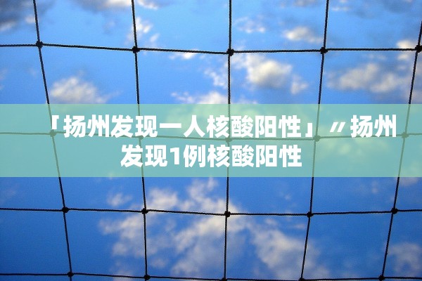 「扬州发现一人核酸阳性」〃扬州发现1例核酸阳性