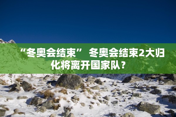 “冬奥会结束	” 冬奥会结束2大归化将离开国家队？