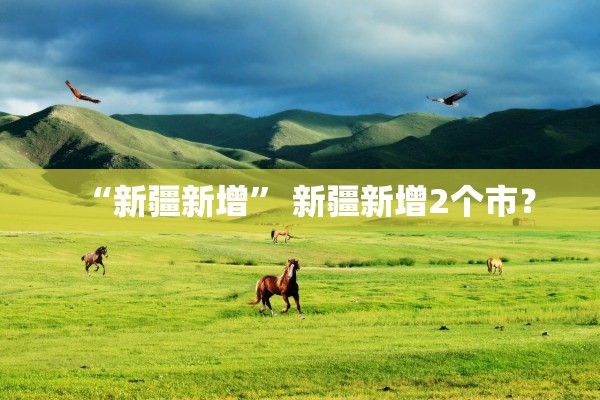 “新疆新增” 新疆新增2个市？