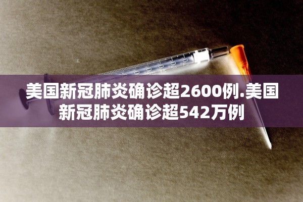 美国新冠肺炎确诊超2600例.美国新冠肺炎确诊超542万例