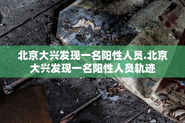北京大兴发现一名阳性人员.北京大兴发现一名阳性人员轨迹