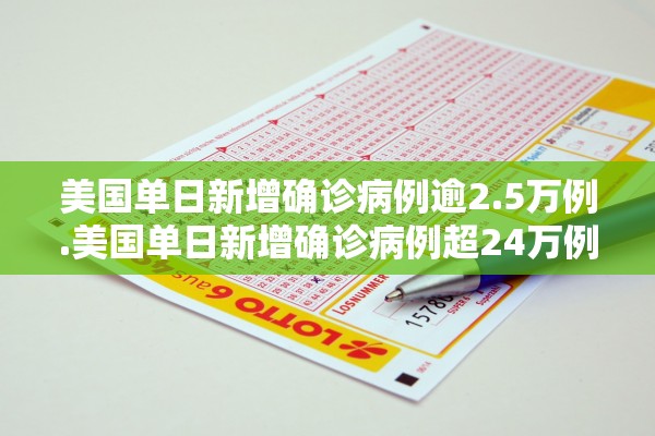 美国单日新增确诊病例逾2.5万例.美国单日新增确诊病例超24万例