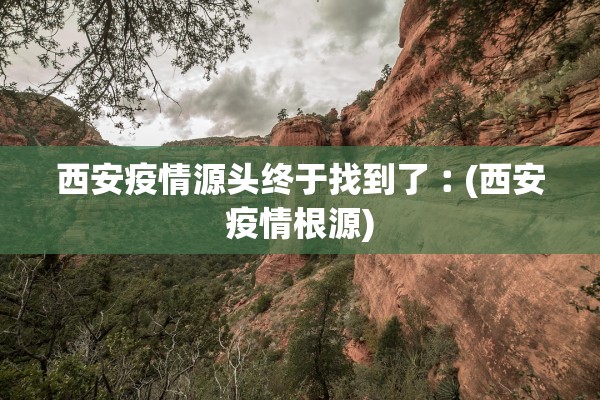 西安疫情源头终于找到了︰(西安疫情根源)