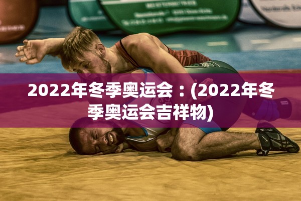 2022年冬季奥运会︰(2022年冬季奥运会吉祥物)