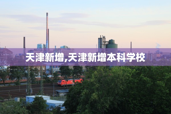 天津新增,天津新增本科学校