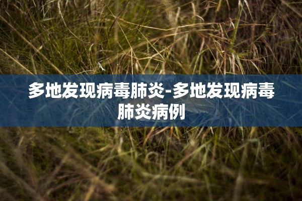 多地发现病毒肺炎-多地发现病毒肺炎病例