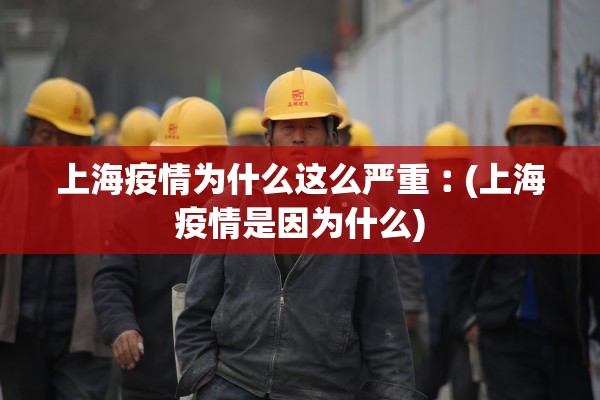 上海疫情为什么这么严重︰(上海疫情是因为什么)