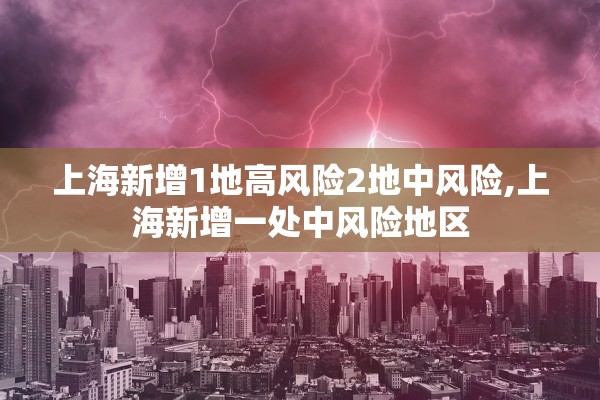 上海新增1地高风险2地中风险,上海新增一处中风险地区