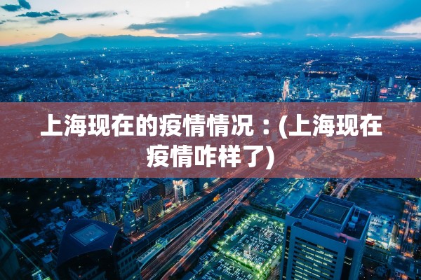 上海现在的疫情情况︰(上海现在疫情咋样了)