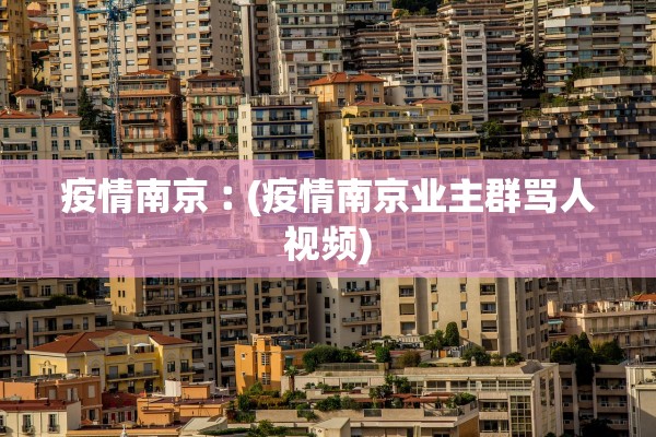 疫情南京︰(疫情南京业主群骂人视频)