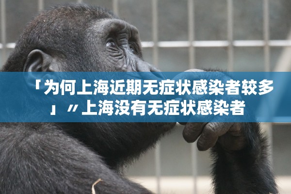 「为何上海近期无症状感染者较多」〃上海没有无症状感染者