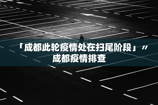 「成都此轮疫情处在扫尾阶段」〃成都疫情排查