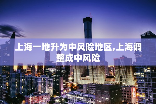 上海一地升为中风险地区,上海调整成中风险