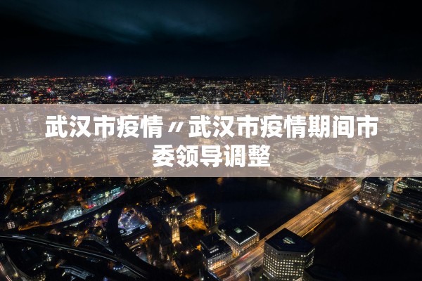 武汉市疫情〃武汉市疫情期间市委领导调整
