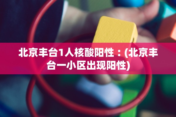 北京丰台1人核酸阳性︰(北京丰台一小区出现阳性)